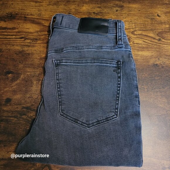 Madewell Jeans 26 Mid Rise 9" Skinny Black Sea Wash Tummy Control Stretch Denim - Picture 3 of 14